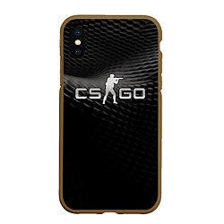 Чехол iPhone XS Max матовый CS GO black chrome