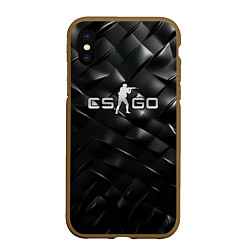 Чехол iPhone XS Max матовый CS GO black chrome