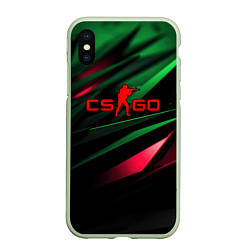 Чехол iPhone XS Max матовый CS GO green red