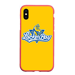 Чехол iPhone XS Max матовый Locker Boy, цвет: 3D-красный