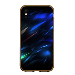 Чехол iPhone XS Max матовый Blue abstract background