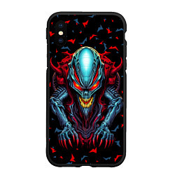 Чехол iPhone XS Max матовый Инопланетный монстр