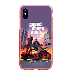 Чехол iPhone XS Max матовый Grand Theft Auto - game