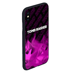 Чехол iPhone XS Max матовый Tomb Raider pro gaming: символ сверху, цвет: 3D-черный — фото 2