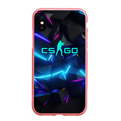 Чехол iPhone XS Max матовый CS GO neon style