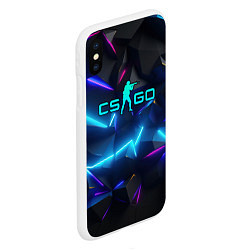 Чехол iPhone XS Max матовый CS GO neon style, цвет: 3D-белый — фото 2