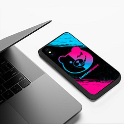 Чехол iPhone XS Max матовый Danganronpa - neon gradient, цвет: 3D-черный — фото 2