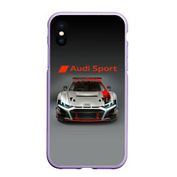 Чехол iPhone XS Max матовый Audi sport - racing car - extreme, цвет: 3D-светло-сиреневый