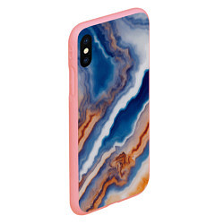 Чехол iPhone XS Max матовый Волнистая разноцветная яшма, цвет: 3D-баблгам — фото 2