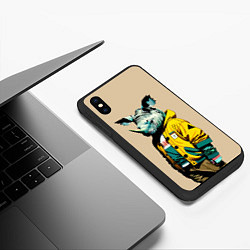 Чехол iPhone XS Max матовый Dude rhino - urban style, цвет: 3D-черный — фото 2