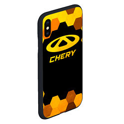 Чехол iPhone XS Max матовый Chery - gold gradient, цвет: 3D-черный — фото 2