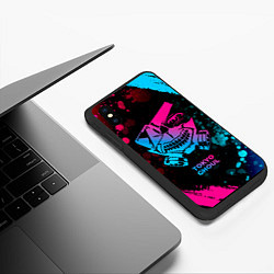 Чехол iPhone XS Max матовый Tokyo Ghoul - neon gradient, цвет: 3D-черный — фото 2
