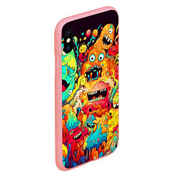 Чехол iPhone XS Max матовый Зубастые галлюцинации, цвет: 3D-баблгам — фото 2