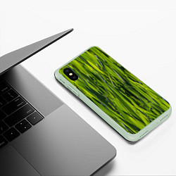 Чехол iPhone XS Max матовый Ландшафт зелень, цвет: 3D-салатовый — фото 2