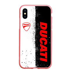 Чехол iPhone XS Max матовый Ducati - двоичный