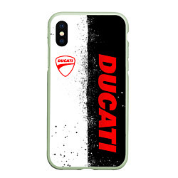 Чехол iPhone XS Max матовый Ducati - двоичный, цвет: 3D-салатовый