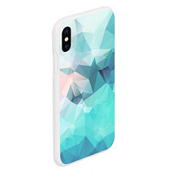 Чехол iPhone XS Max матовый Небо из геометрических кристаллов, цвет: 3D-белый — фото 2
