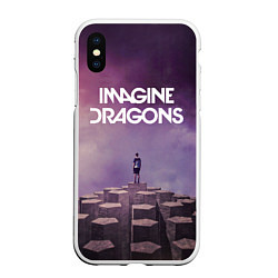 Чехол iPhone XS Max матовый Imagine Dragons обложка альбома Night Visions, цвет: 3D-белый