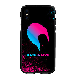 Чехол iPhone XS Max матовый Date A Live - neon gradient, цвет: 3D-черный