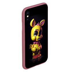 Чехол iPhone XS Max матовый Spring Bonnie, цвет: 3D-малиновый — фото 2