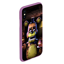 Чехол iPhone XS Max матовый Five Nights at Freddy, цвет: 3D-фиолетовый — фото 2