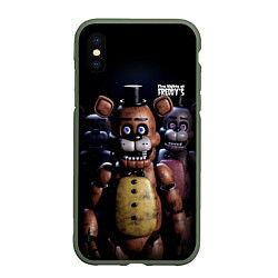 Чехол iPhone XS Max матовый Five Nights at Freddys персонажи