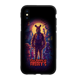 Чехол iPhone XS Max матовый Five Nights at Freddys horror