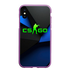 Чехол iPhone XS Max матовый CS GO standart abstract, цвет: 3D-фиолетовый