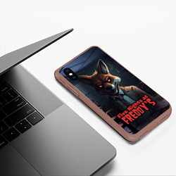 Чехол iPhone XS Max матовый Five Nights at Freddys Mangle, цвет: 3D-коричневый — фото 2