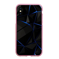 Чехол iPhone XS Max матовый Black blue style