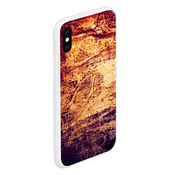 Чехол iPhone XS Max матовый Текстура- Grunge yellow, цвет: 3D-белый — фото 2