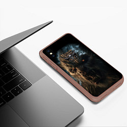 Чехол iPhone XS Max матовый Baldurs Gate 3 оборотень, цвет: 3D-коричневый — фото 2