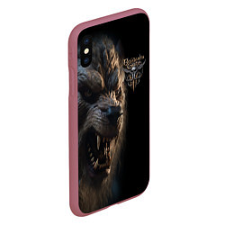 Чехол iPhone XS Max матовый Baldurs Gate 3 оборотень, цвет: 3D-малиновый — фото 2