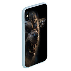 Чехол iPhone XS Max матовый Baldurs Gate 3 оборотень, цвет: 3D-голубой — фото 2