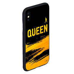 Чехол iPhone XS Max матовый Queen - gold gradient: символ сверху, цвет: 3D-черный — фото 2