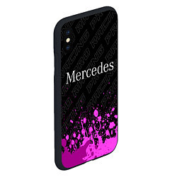 Чехол iPhone XS Max матовый Mercedes pro racing: символ сверху, цвет: 3D-черный — фото 2