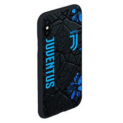 Чехол iPhone XS Max матовый Juventus logo, цвет: 3D-черный — фото 2