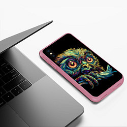 Чехол iPhone XS Max матовый Психоделический тамарин, цвет: 3D-малиновый — фото 2