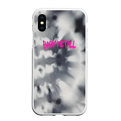 Чехол iPhone XS Max матовый Тай дай baby metall, цвет: 3D-белый