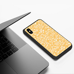 Чехол iPhone XS Max матовый Сакура паттерн, цвет: 3D-черный — фото 2