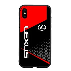 Чехол iPhone XS Max матовый Lexus - red sportwear, цвет: 3D-черный