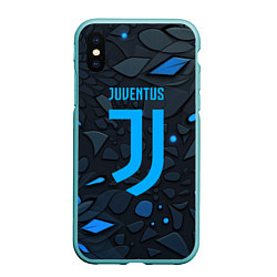 Чехол iPhone XS Max матовый Juventus blue logo