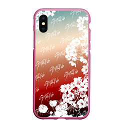 Чехол iPhone XS Max матовый Stray Kids flowers