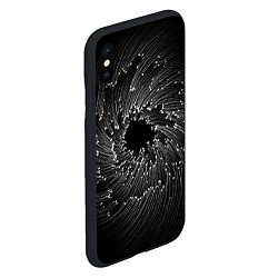 Чехол iPhone XS Max матовый Абстракция черная дыра, цвет: 3D-черный — фото 2