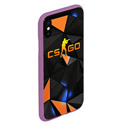 Чехол iPhone XS Max матовый CSGO orange style, цвет: 3D-фиолетовый — фото 2