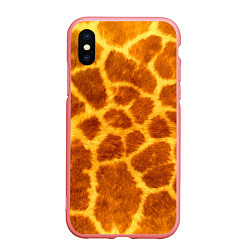 Чехол iPhone XS Max матовый Шкура жирафа - текстура, цвет: 3D-баблгам
