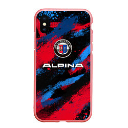 Чехол iPhone XS Max матовый Alpina - BMW colors