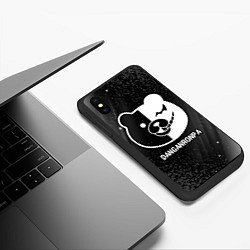 Чехол iPhone XS Max матовый Danganronpa glitch на темном фоне, цвет: 3D-черный — фото 2