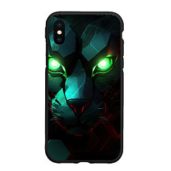 Чехол iPhone XS Max матовый Cat cyberpunk