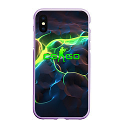 Чехол iPhone XS Max матовый CSGO green neon